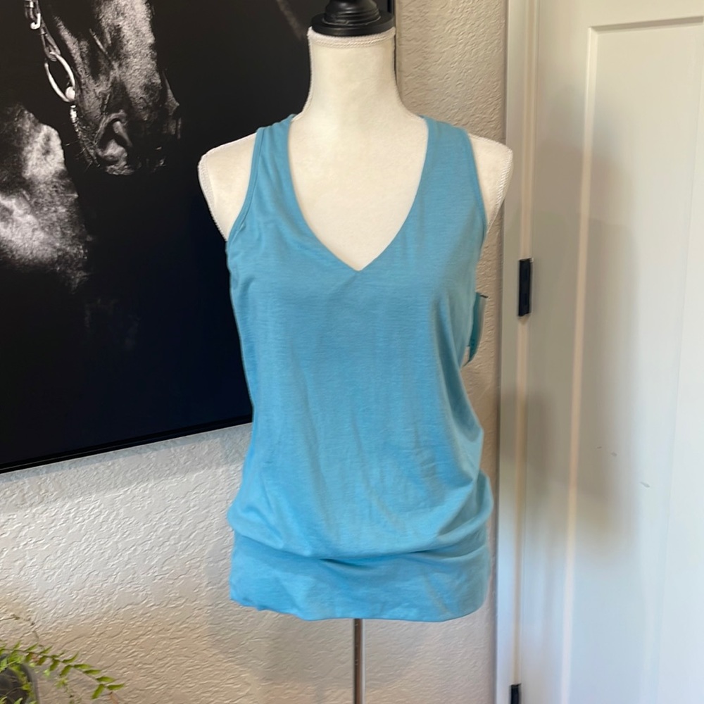 Mist Blue Sporty Tank-top
